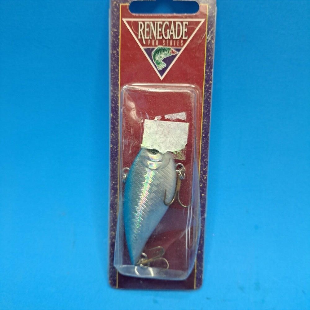 Renegade Pro Series Crankbait Silver Blue Fishing‎ Lure Bass Treble Hooks